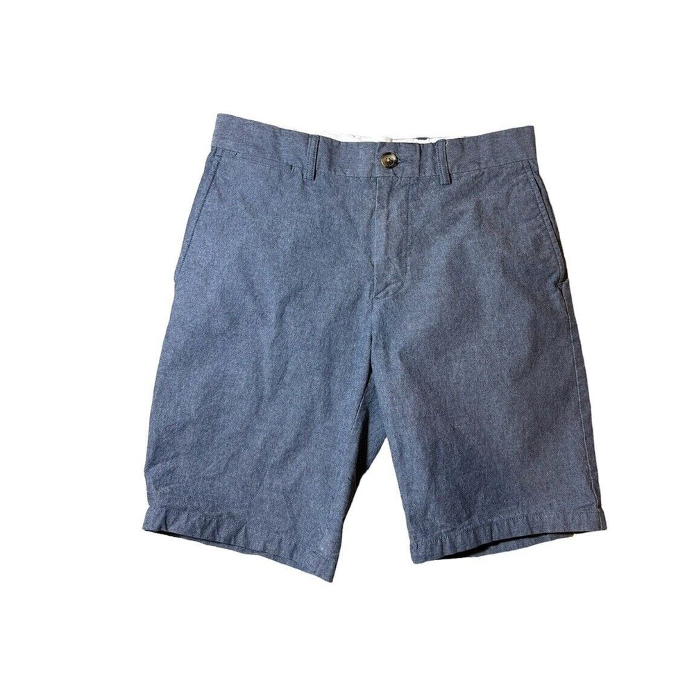 Old Navy Mens 30 Chino Shorts Ultimate Slim Built In Flex Chambray Blue